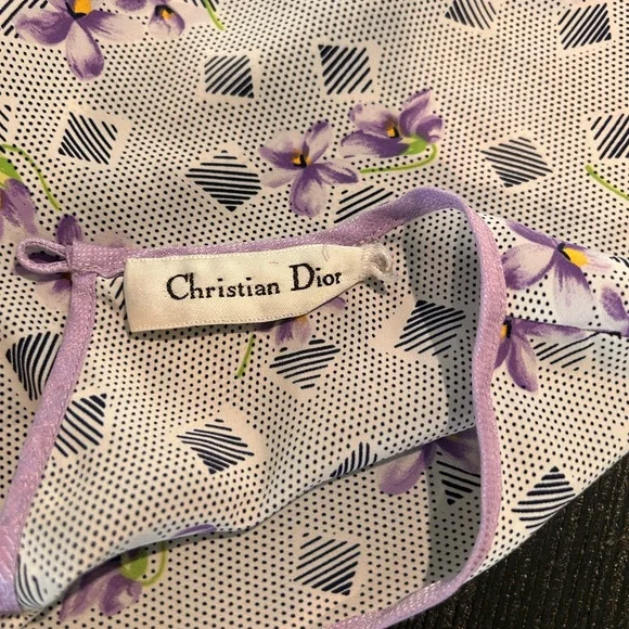 Dior Vintage Purple Floral Top - Picture 7 of 7